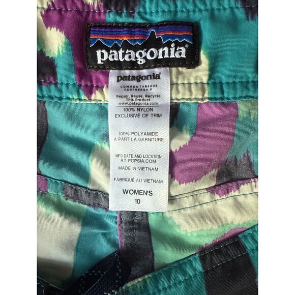 Patagonia Wavefarer Boardshorts Womens 8 Teal Purple Swim Shorts - Picture 3 of 6